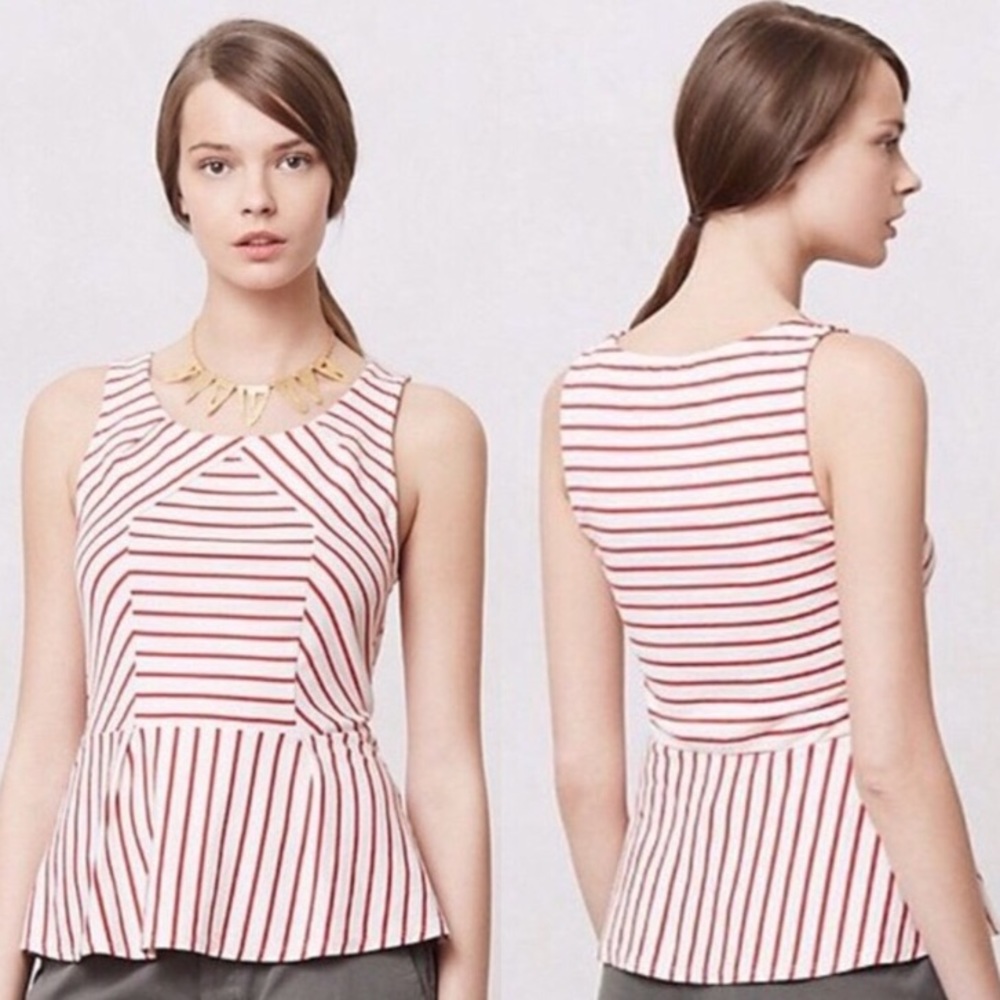 NWT Anthropologie Leifnote Peplum tank